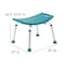 Flash Furniture 15" L, Plastic, Teal Bath & Shower Chair DC-HY3410L-TL-GG - alternate 2